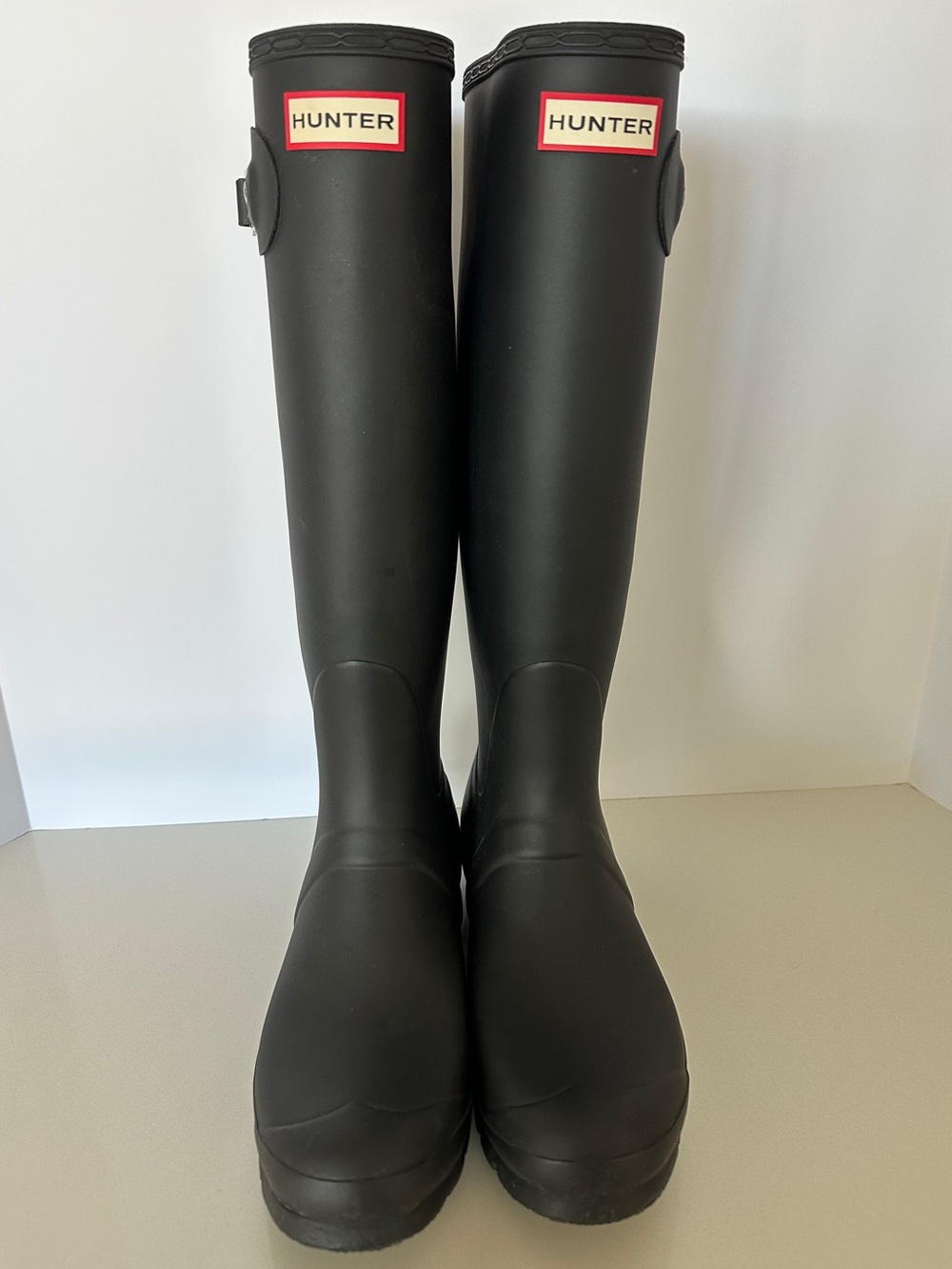 Hunter Original Tall Waterproof Rain Boots Women’s Size 9 Black Matte - Picture 5 of 12